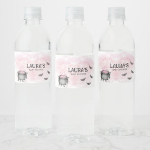 Rótulo De Garrafa De Vinho O Bebê Rosa está a Caminho no Chá de Bebê de Hallo
