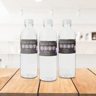 Rótulo De Garrafa De Vinho O Bebê Russo Está A Criar Chá de fraldas Rosa