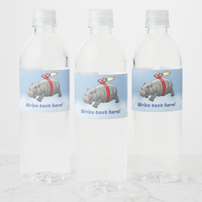 Rótulo De Garrafa De Vinho O Fantástico Hippo (Garrafas)