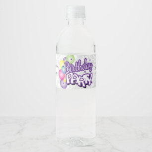 Rótulo De Garrafa De Vinho Obrigado festa de aniversário - roxo