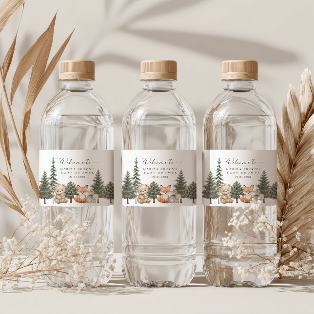 Rótulo De Garrafa De Vinho Oh boy let the adventure begin bottle sticker (oh boy let the adventure begin water bottle label woodland adventure water bottle wrapper)