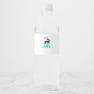 Rótulo De Garrafa De Vinho Oh Deer Design Minimalista