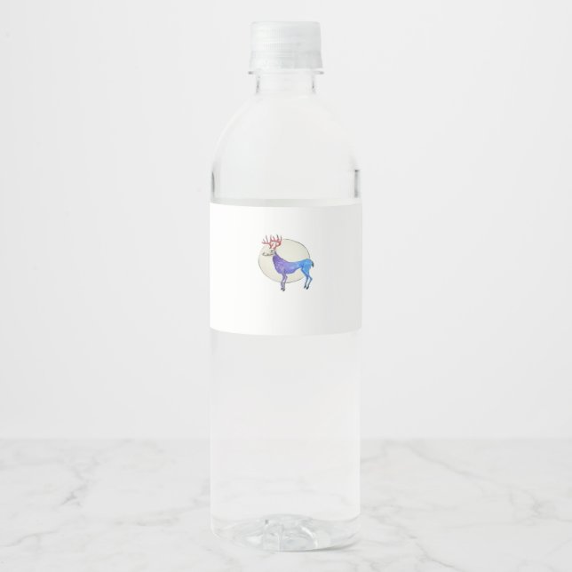 Rótulo De Garrafa De Vinho Oh Deer Estilo Gráfico Limpo  (Frente)