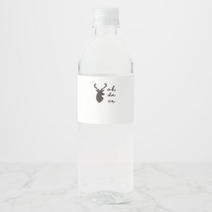 Rótulo De Garrafa De Vinho Oh Deer Estilo Gráfico Moderno