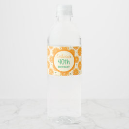 Rótulo De Garrafa De Vinho Padrão de Fatias de Laranja Fresca – Fruta Cítrica
