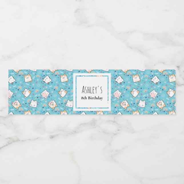 Rótulo De Garrafa De Vinho Padrões de Gato Gato Gato Gato Gato-Gato (Rótulo Único)