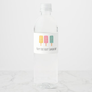 Rótulo De Garrafa De Vinho Palitos de Sorvete de Verão