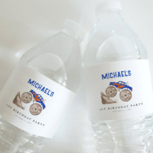 Rótulo De Garrafa De Vinho Papel de Caminhão de Monstro Azul Brilhante