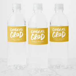 Rótulo De Garrafa De Vinho Parabéns formando a graduação personalizada amarel