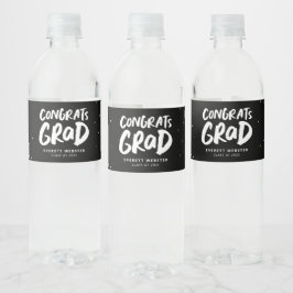 Rótulo De Garrafa De Vinho Parabéns formando preto festa de formatura branco