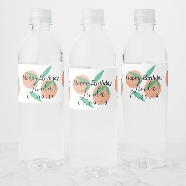 Rótulo De Garrafa De Vinho Parabéns Laranja Roteiro Festa (Garrafas)