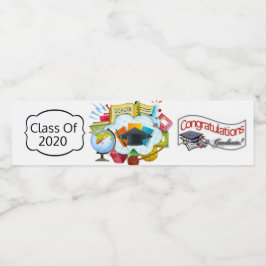 Rótulo De Garrafa De Vinho Parabéns Turma De 2020 Personalize Ano