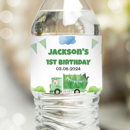 Rótulo De Garrafa De Vinho Partido do primeiro aniversario de Lixo