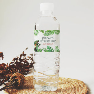 Rótulo De Garrafa De Vinho Partido primeiro aniversario Dinossauro