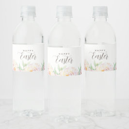 Rótulo De Garrafa De Vinho Páscoa Simples de Flores Elegantes Personalizada