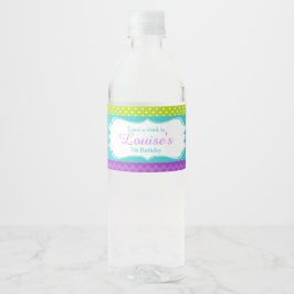 Rótulo De Garrafa De Vinho Pavão Verde e Roxo