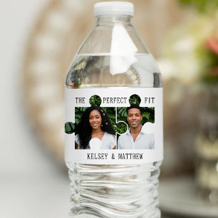 Rótulo De Garrafa De Vinho Peça de Puzzle Foto Casamento Ajuste Perfeito