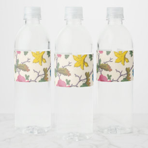 Rótulo De Garrafa De Vinho Pequenas flores coloridas design têxtil