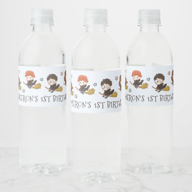 Rótulo De Garrafa De Vinho Personagem Chibi de Harry Potter  (Garrafas)