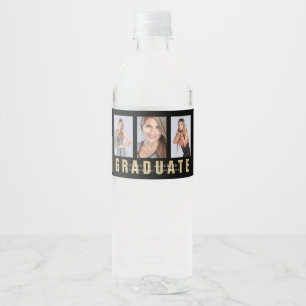 Rótulo De Garrafa De Vinho Personalização de Graduação de Colagem de Três Fot