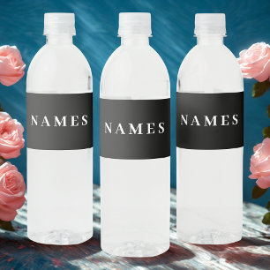 Rótulo De Garrafa De Vinho Personalizado Mínimo Simples Adicionar Seu Nome Pr