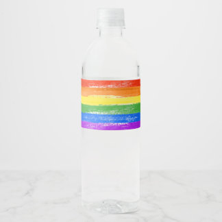 RÓTULO DE GARRAFA DE VINHO PINTURA DE BANDEIRA LGBT