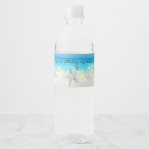 Rótulo De Garrafa De Vinho Praia tropical das águas azuis do paraíso da