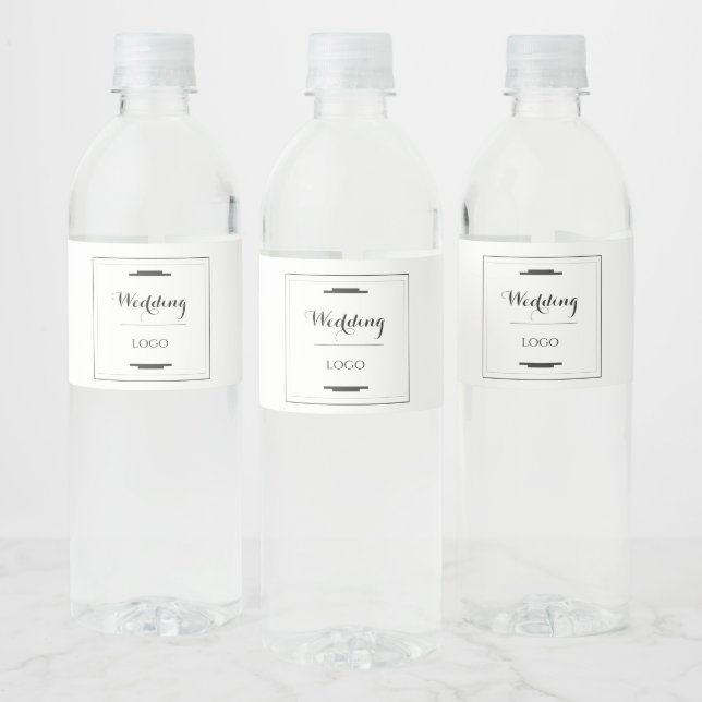 Rótulo De Garrafa De Vinho Presente Personalizado Moderno Casamento Elegante  (Garrafas)