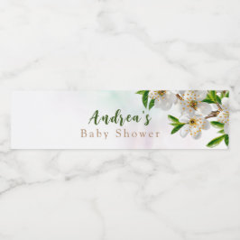 Rótulo De Garrafa De Vinho Primavera Baby in Bloom Chá de fraldas