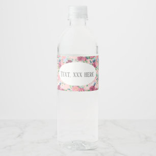 Rótulo De Garrafa De Vinho primavera floral rosa