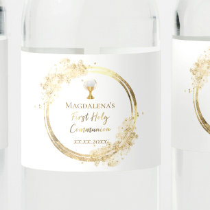 Rótulo De Garrafa De Vinho Primeira Comunhão Santa