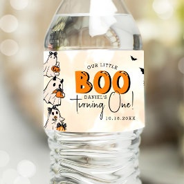 Rótulo De Garrafa De Vinho Primeiro aniversario de Boo Halloween