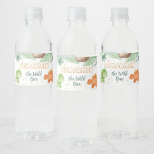 Rótulo De Garrafa De Vinho Primeiro aniversario de Dinossauros Jurássicos Sel