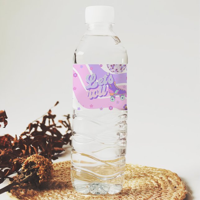 Rótulo De Garrafa De Vinho Primeiro aniversario do Skate do cilindro de Disco (Criador carregado)