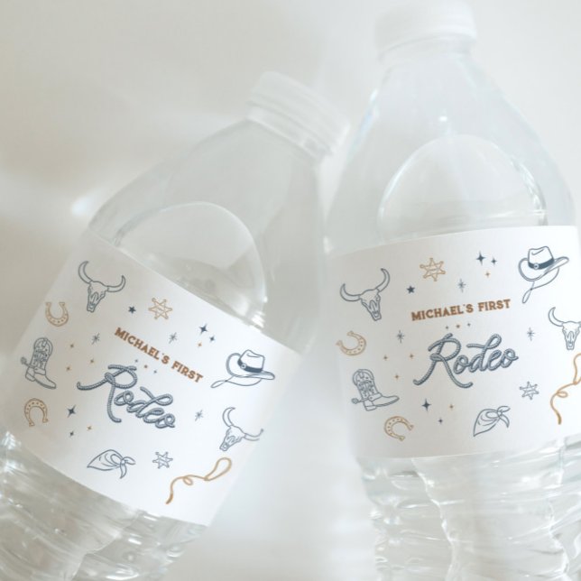 Rótulo De Garrafa De Vinho Primeiro Rodeio (Criador carregado)