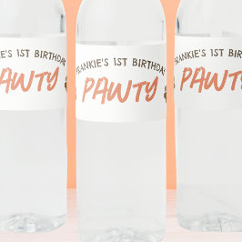 Rótulo De Garrafa De Vinho Puppy Dog Festa de aniversário