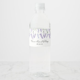Rótulo De Garrafa De Vinho Púrpura, lavanda Aquarela