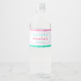 Rótulo De Garrafa De Vinho Rapariga Baking Festa de aniversário