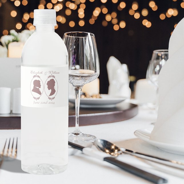 Rótulo De Garrafa De Vinho Regência de Cameos Rosa (Criador carregado)