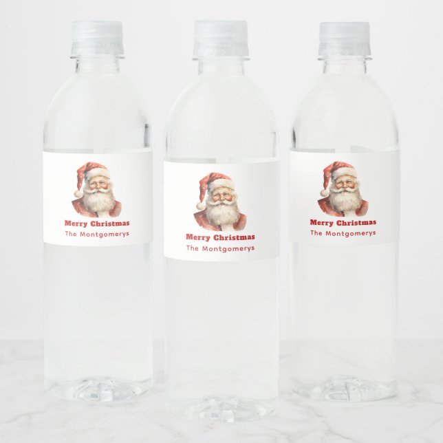 Rótulo De Garrafa De Vinho Retro Natal Papai Noel (Garrafas)