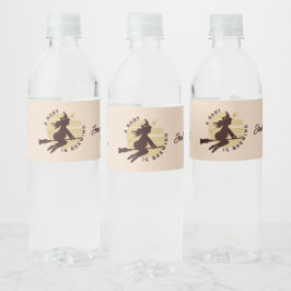 Rótulo De Garrafa De Vinho Retro Witch Baby está Grávida Chás de Bebê