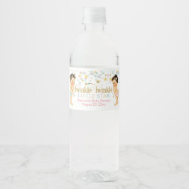 Rótulo De Garrafa De Vinho Revelação do Sexo do Bebê Twinkle Little Star