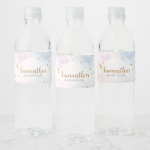 Rótulo De Garrafa De Vinho Revelação do Sexo Estrela Pequena Brilhante Azul R