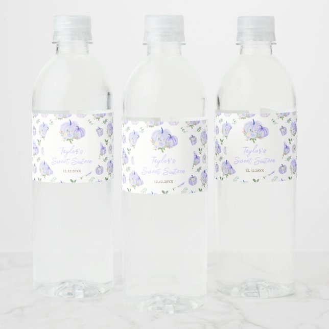 Rótulo De Garrafa De Vinho Rojas Abóboras Florais Doce Dezesseis (Garrafas)