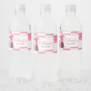Rótulo De Garrafa De Vinho Rosa Ela Está Pronta para Nascer Chá de Bebê