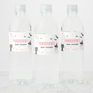 Rótulo De Garrafa De Vinho Rosa Um Pequeno Chá de fraldas Fantasma