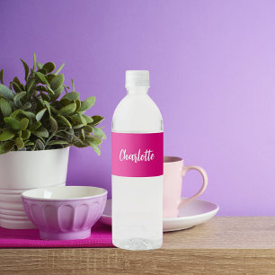 Rótulo De Garrafa De Vinho Roteiro de nome rosa quente