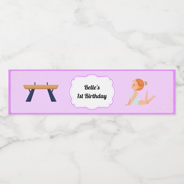 Rótulo De Garrafa De Vinho Rótulo da Gymnastics Party (Rótulo Único)