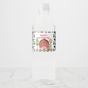 Rótulo De Garrafa De Vinho Rótulo da primeira Fazenda de Impressão de Vaca 