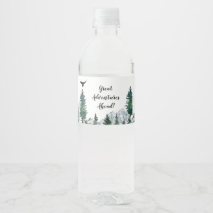 Rótulo De Garrafa De Vinho Rótulo de Água Aventura da Montanha Rochosa